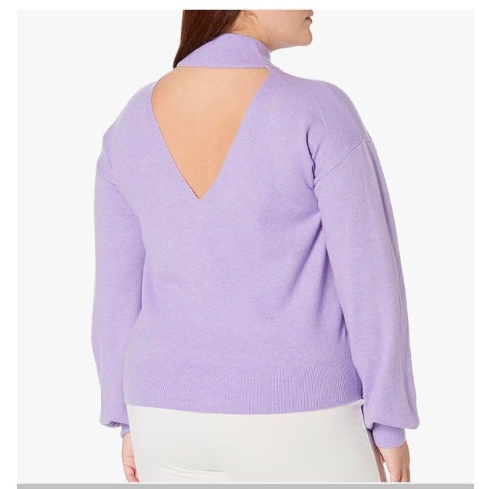 The Drop Women's Jaclyn Cutout-Back Mock-Neck Sweater, 4X